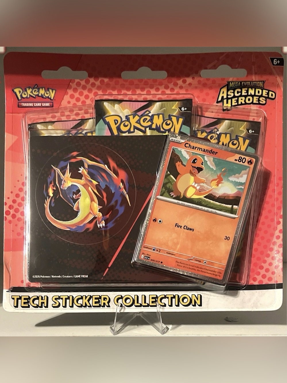 Pokémon TCG Mega Evolution Ascended Heroes: Tech Sticker Collection CHARMANDER